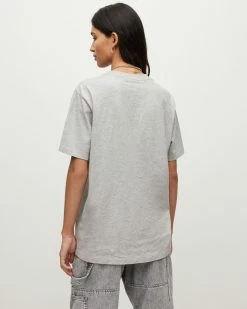 Best deal 🔥 Pippa Boyfriend Embroidered T-Shirt Grey Marl 🧨 -Tailoring Sales WM109Y 107 5