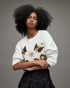 Coupon 🛒 Separo Marina Cropped Sweatshirt Optic White ⭐