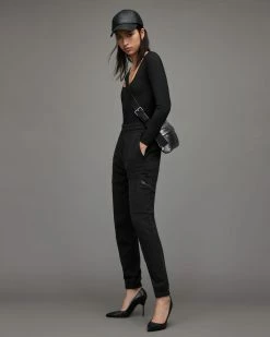 Coupon 💯 Nen Mid-Rise Cuffed Sweatpants Black ⌛ -Tailoring Sales WP006W 5 3 1