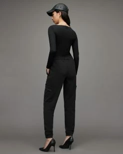 Coupon 💯 Nen Mid-Rise Cuffed Sweatpants Black ⌛ -Tailoring Sales WP006W 5 5 1