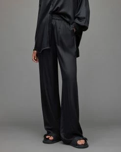 Flash Sale 💯 Charli Silk Blend Trousers Black ⌛ -Tailoring Sales WP009X 5 4