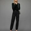Coupon 💯 Val High-Rise Linen Blend Trousers Black 🧨 -Tailoring Sales WP017X 5 1 1
