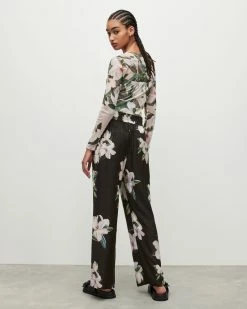 Buy 🎁 Tyler Alessandra Silk Blend Trousers Black ✨ -Tailoring Sales WP027Y 5 5 1