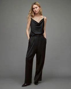 Discount 🛒 Norah High-Rise Relaxed Trousers Black ✔️