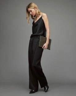 Discount 🛒 Norah High-Rise Relaxed Trousers Black ✔️ -Tailoring Sales WP036X 5 3