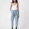 Flash Sale 🧨 Frieda High-Rise Denim Cargo Trousers Indigo Blue 🧨 -Tailoring Sales WP040V 2824 1