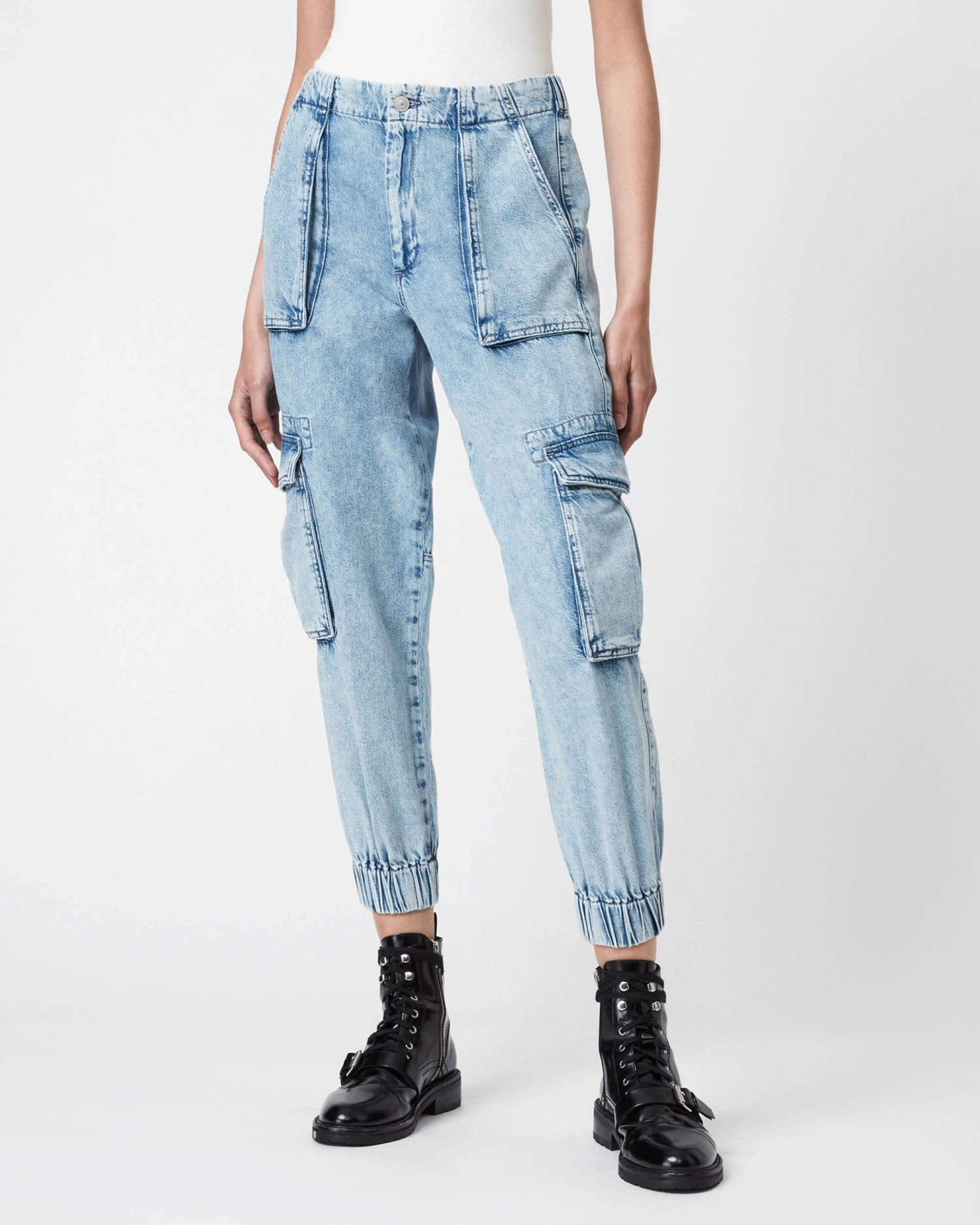 Flash Sale 𧨠Frieda High-Rise Denim Cargo Trousers Indigo Blue 𧨠6 Flash Sale 𧨠Frieda High-Rise Denim Cargo Trousers Indigo Blue 𧨠- Image 4