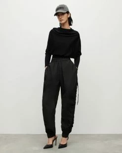 Flash Sale 🔔 Aura Oversized Gathered Trousers Black 💯 -Tailoring Sales WP061Y 5 3