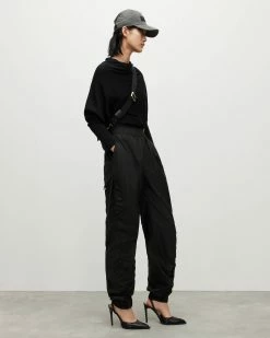 Flash Sale 🔔 Aura Oversized Gathered Trousers Black 💯 -Tailoring Sales WP061Y 5 5