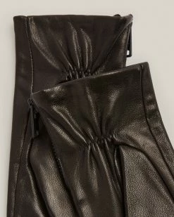 Hot Sale 🧨 Cleo Leather Gloves BLACK/MATTE BLACK 🧨 -Tailoring Sales WQ005T 5569 3