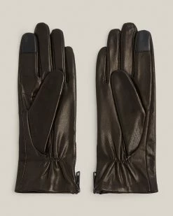 Hot Sale 🧨 Cleo Leather Gloves BLACK/MATTE BLACK 🧨 -Tailoring Sales WQ005T 5569 4