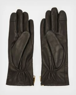 Best deal ⭐ Cleo Leather Gloves BLACK/MATTE BLACK 💯 -Tailoring Sales WQ005T 6405 4
