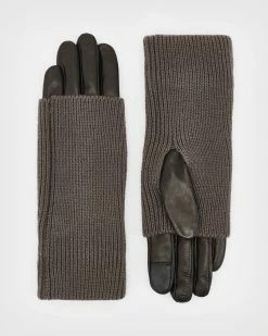 Coupon 🌟 Zoya Leather Cuff Gloves Charcoal Grey 👍