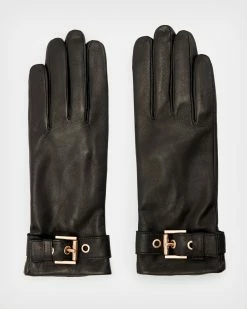 Best Pirce 🔥 Kaz Buckle Leather Gloves BLACK/WARM BRASS 🛒 -Tailoring Sales WQ545X 6405 4