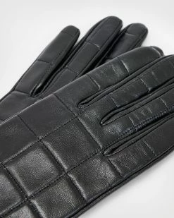 Cheap 🎁 Andra Leather Gloves Shiny Black 👏 -Tailoring Sales WQ550X 4587 3