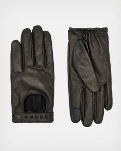 Best Pirce ❤️ Maxie Studded Leather Biker Glove BLACK/MATTE BLACK 😉