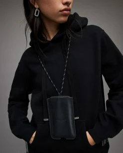 Cheap ✨ Cybele Leather Phone Holder Black 💯