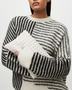 Discount 👏 Bettina Leather Studded Clutch Bag Black 👍