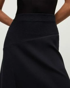 Wholesale 👏 Gia Asymmetrical Midi 👗 Skirt Black ✔️ -Tailoring Sales WS034Y 5 4 1