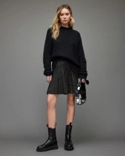 Top 10 ⌛ Phia Snake Mini 👗 Skirt Black 🔔 -Tailoring Sales WS038V 5 3 1