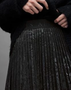 Top 10 ⌛ Phia Snake Mini 👗 Skirt Black 🔔 -Tailoring Sales WS038V 5 4 1