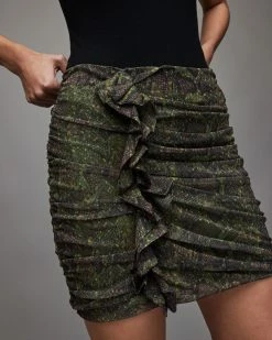 Promo ❤️ Giulia Tamora Mini 👗 Skirt Forest Green 🌟 -Tailoring Sales WS064X 2426 3 1