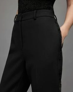 Discount 🧨 Maxine Mid-Rise Trousers Black 🌟 -Tailoring Sales WT008X 5 3