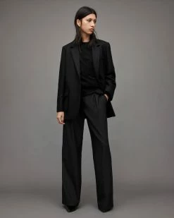 Budget 🛒 Jessa Wool Blend Blazer Jacket Black ❤️ -Tailoring Sales WT016Y 5 5