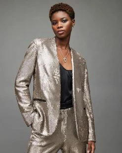 Flash Sale 🎁 Leigh Sequin Blazer Silver 💯
