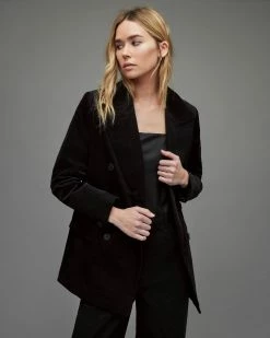 Promo ✔️ Adlai Corduroy Relaxed Blazer Black 🌟