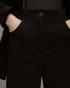 Outlet 👏 Adlai Corduroy Wide Leg Trousers Black 😀 -Tailoring Sales WT113V 5 4