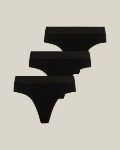 Budget 😍 Betha Thong 3 Pack Black 🔔