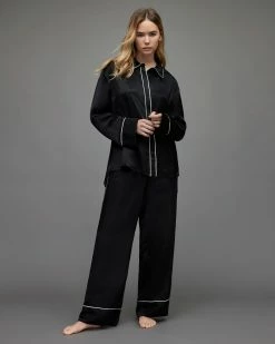 Best reviews of 🌟 Sofi Silk Blend Pyjama Top Black ❤️ -Tailoring Sales WX005V 5 4