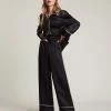 Flash Sale 👏 Sofi Silk Blend Pyjama Trousers Black 😍 -Tailoring Sales WX006V 5 1