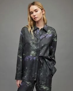 Wholesale 😀 Sofi Kim Silk Blend Pyjama 👚 Shirt Jungle Green 🎁 -Tailoring Sales WX016X 5406 3
