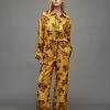 Discount ✨ Sofi Lilly Silk Blend Pyjama Trousers Gold 🔥 -Tailoring Sales WX041X 79 1