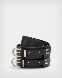 New 👍 Ariel Leather Belt Black 😉 -Tailoring Sales WZ010Y 5 4