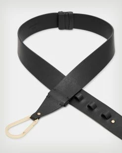 Top 10 😍 Coleen Carabiner Leather Belt BLACK/WARM BRASS 🛒 -Tailoring Sales WZ611X 6405 3